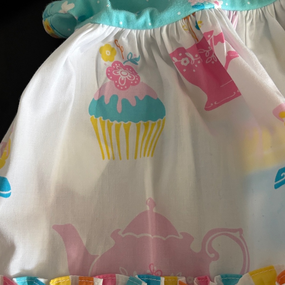 Eleanor Rose Tea Party Birthday Party Teapot  Kids Baby Dress Colorful Size 12M - Picture 8 of 8